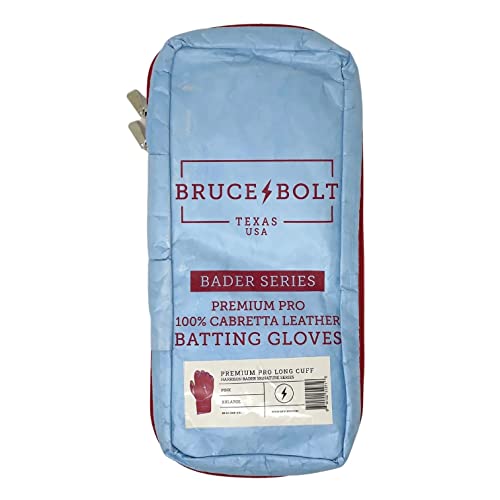 BRUCE BOLT Bader Series Long Cuff Pink Batting Glove - Pink Medium
