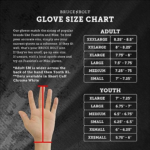BRUCE BOLT Bader Series Long Cuff Pink Batting Glove - Pink Medium