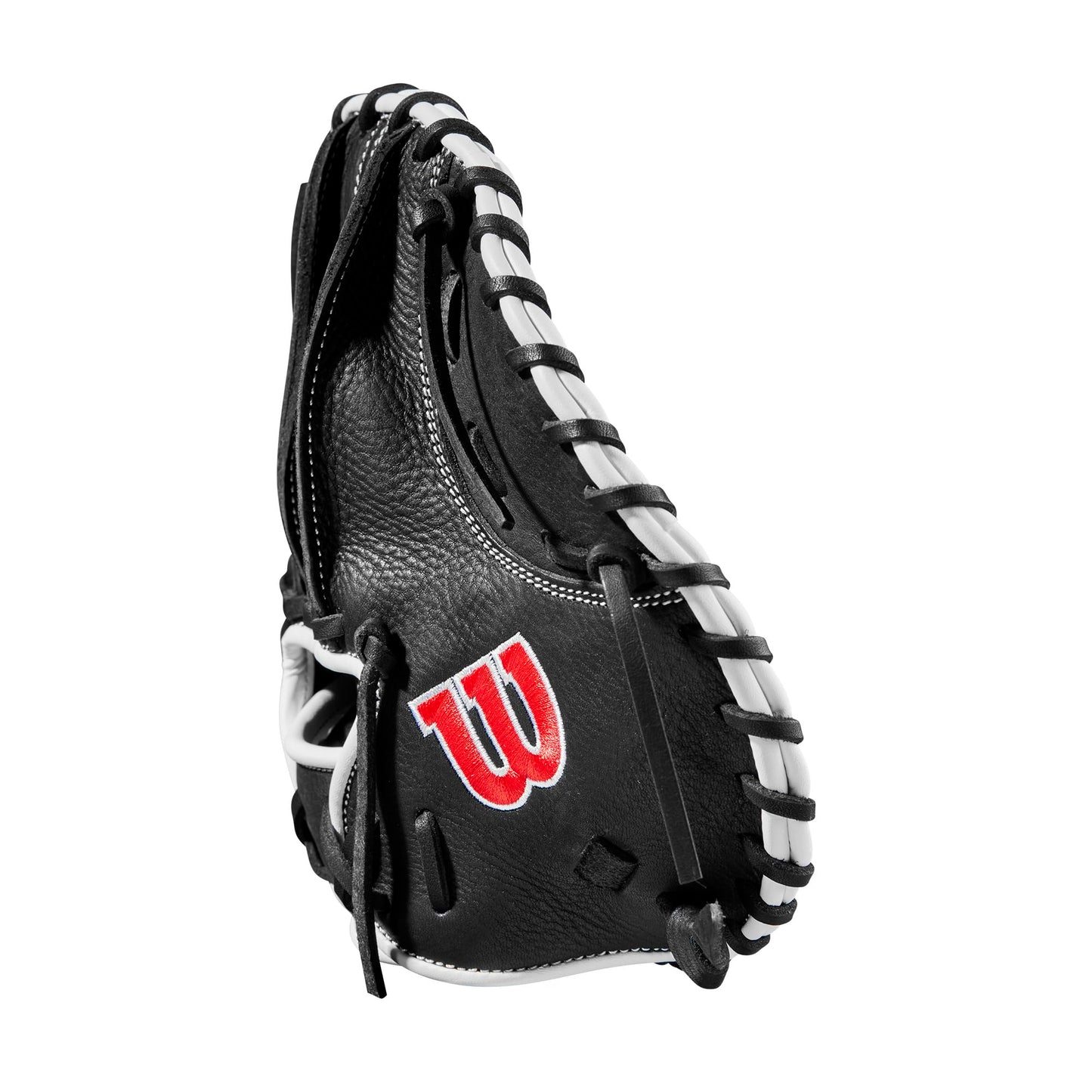 Wilson 27.5” Infield Pancake Training Baseball Glove - Right Hand Throw, Black/Red