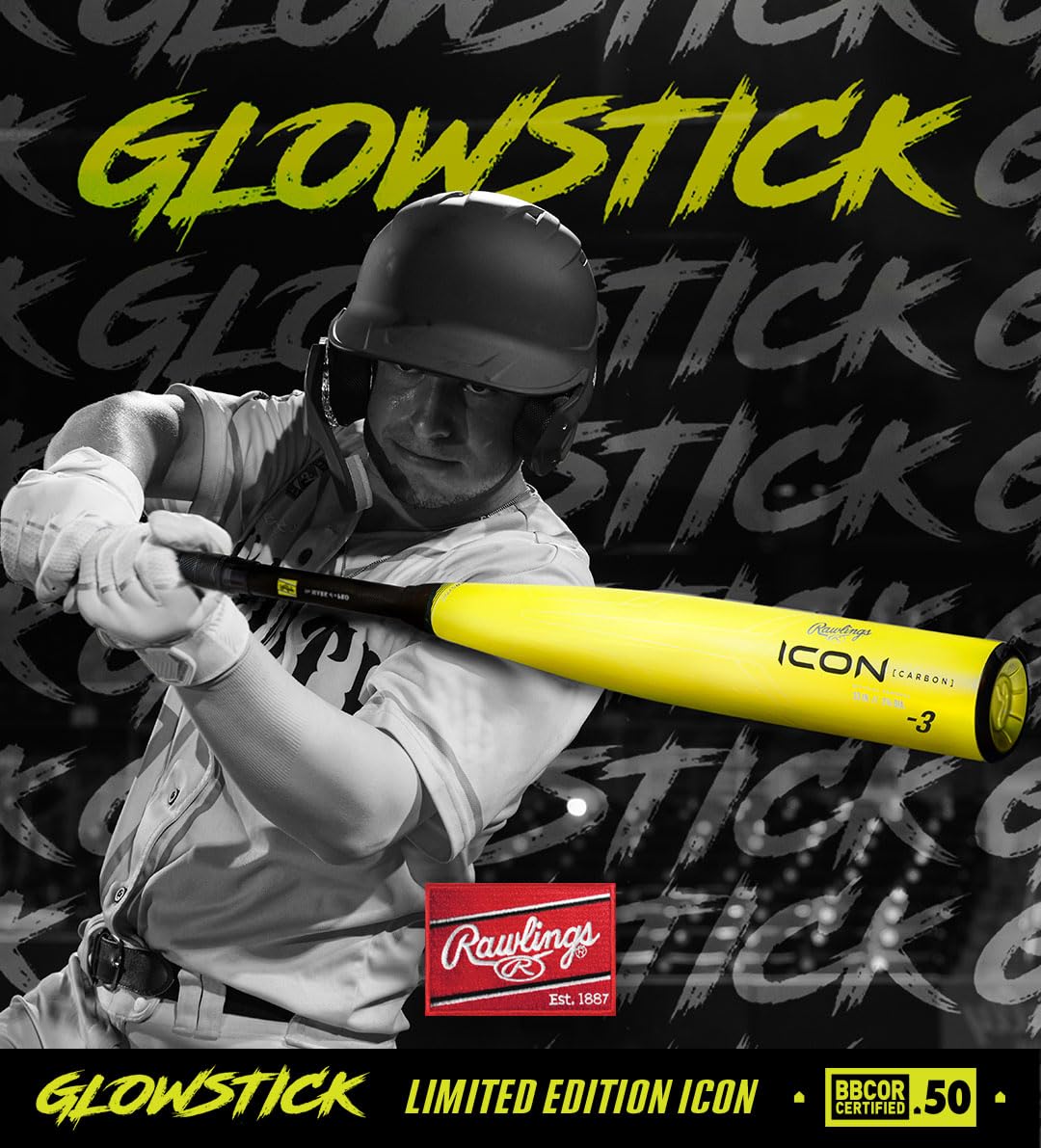 Rawlings | ICON GLOWSTICK Baseball Bat | BBCOR