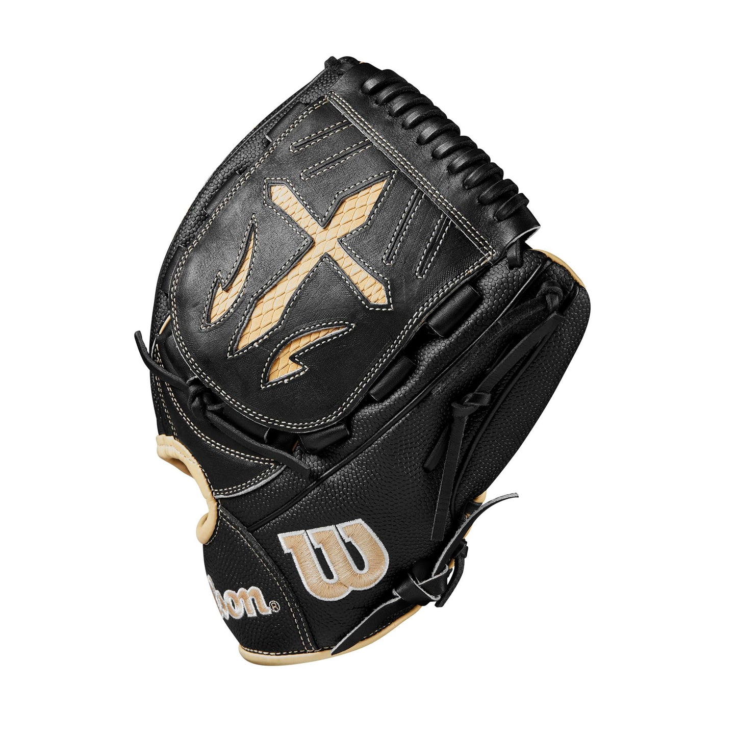 Wilson 2024 A2000 B23SS 12” Pitcher’s Baseball Glove - Right Hand Throw, Black/Saddle Tan