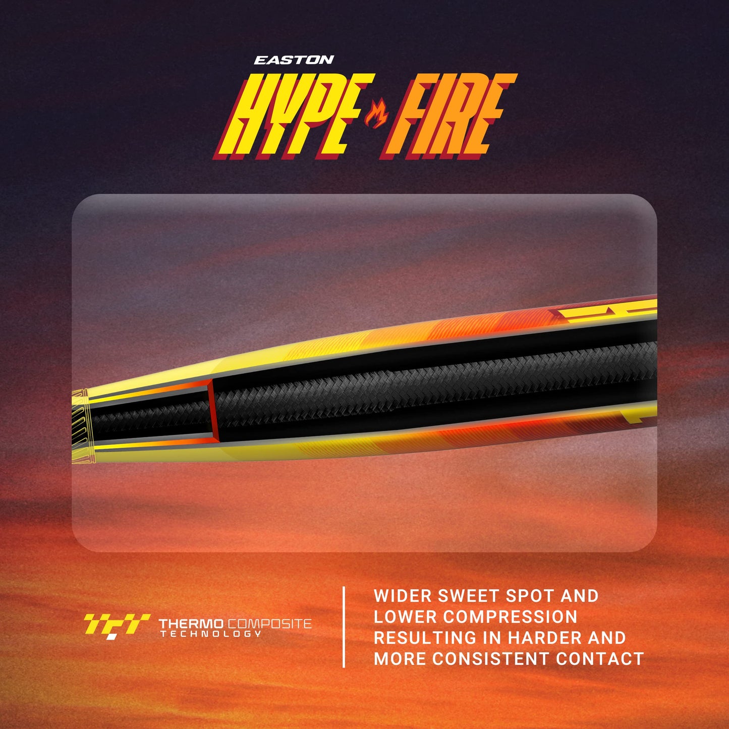 Easton | 2024 | HYPE FIRE Baseball Bat | USSSA | 2 3/4" Barrel