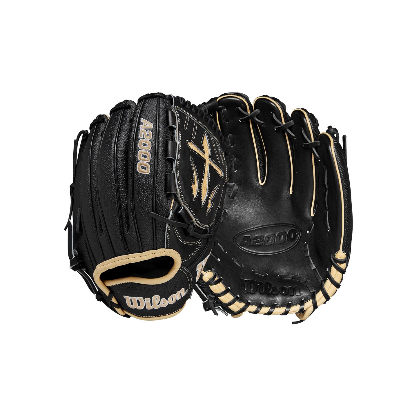 Wilson 2024 A2000 B23SS 12” Pitcher’s Baseball Glove - Right Hand Throw, Black/Saddle Tan