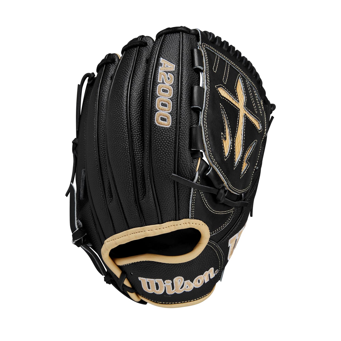 Wilson 2024 A2000 B23SS 12” Pitcher’s Baseball Glove - Right Hand Throw, Black/Saddle Tan