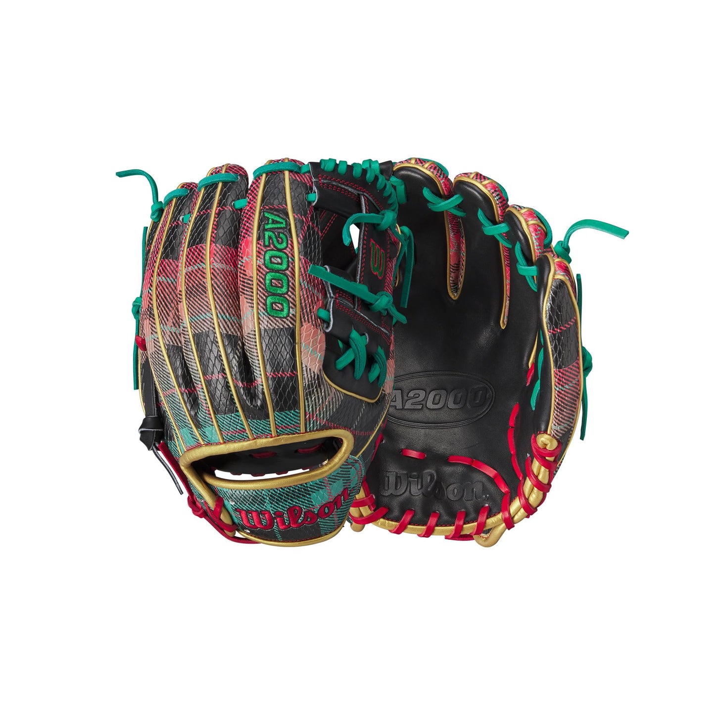 Wilson 2024 Christmas Plaid A2000 1786SS 11.5” Infield Baseball Glove - Right Hand Throw
